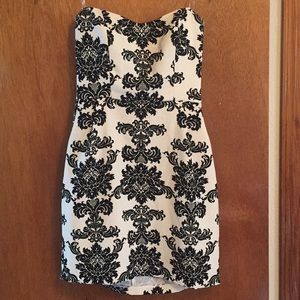 Damask Print Dress